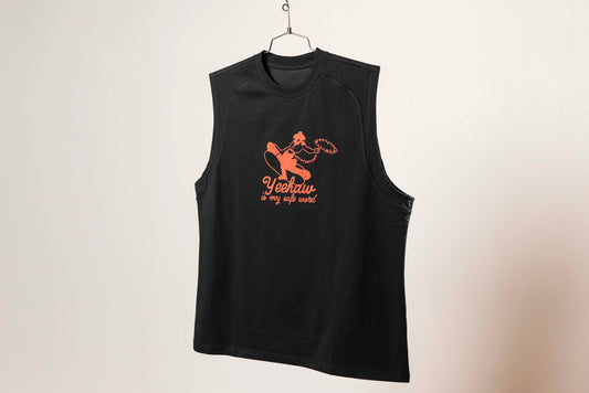 Yeehaw Is My Safeword Cut Off Tee