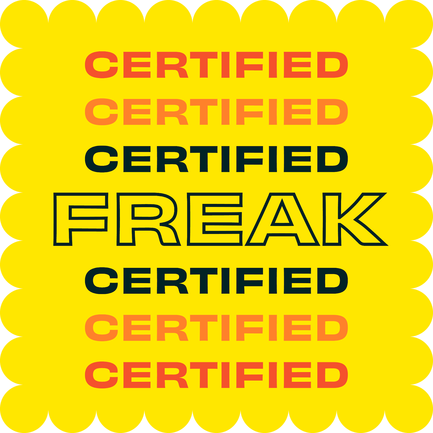 Certified Freak Stickers